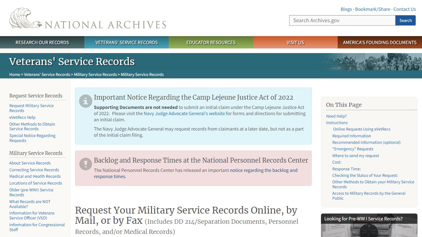 Military Service Records | National Archives